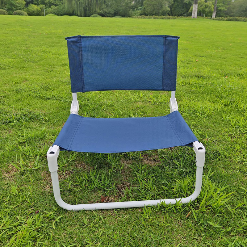 New Outdoor Leisure Folding Chair Portable Single Oxford Cloth Iron Pipe Beach Chair Back Chair