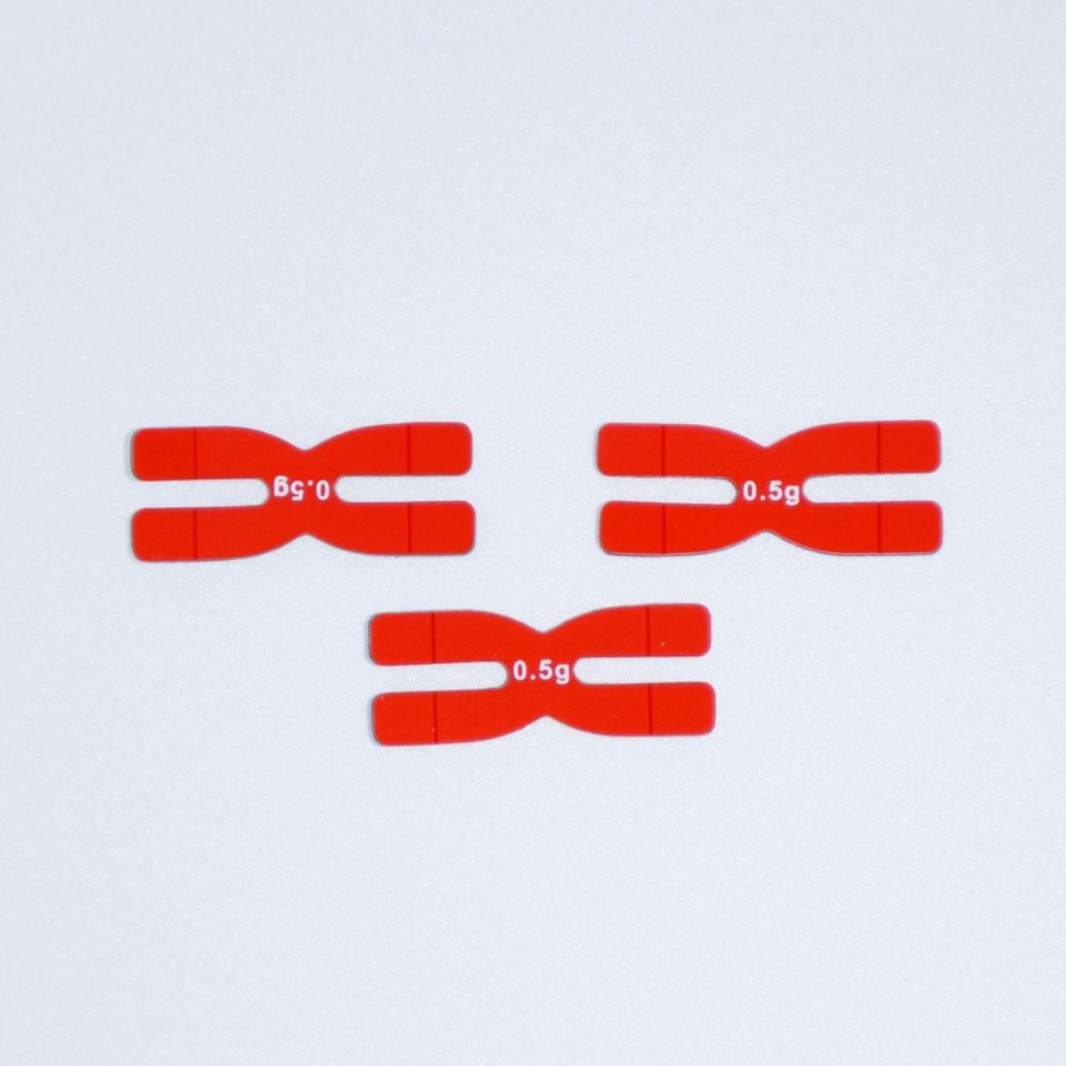 Грузик для перьевой ракетки, балансировочный элемент для перьевой ракетки, H-образный промышленный тип 0.5г, силиконовая регулировка головы ракетки, безсвинцовая