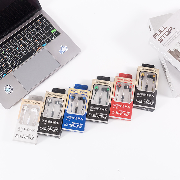 Wholesale cross-border wired microphone 3.5mm in-ear sports earplugs earplugs sports gaming subwoofer headphones