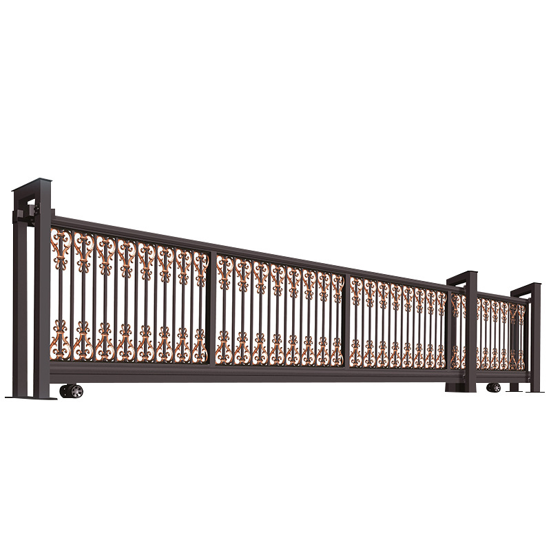 Electric Aluminum Alloy Telescopic Door Segment Sliding Door Trackless Linear Door Segmented Sliding Door Automatic Telescopic Construction Site Gate