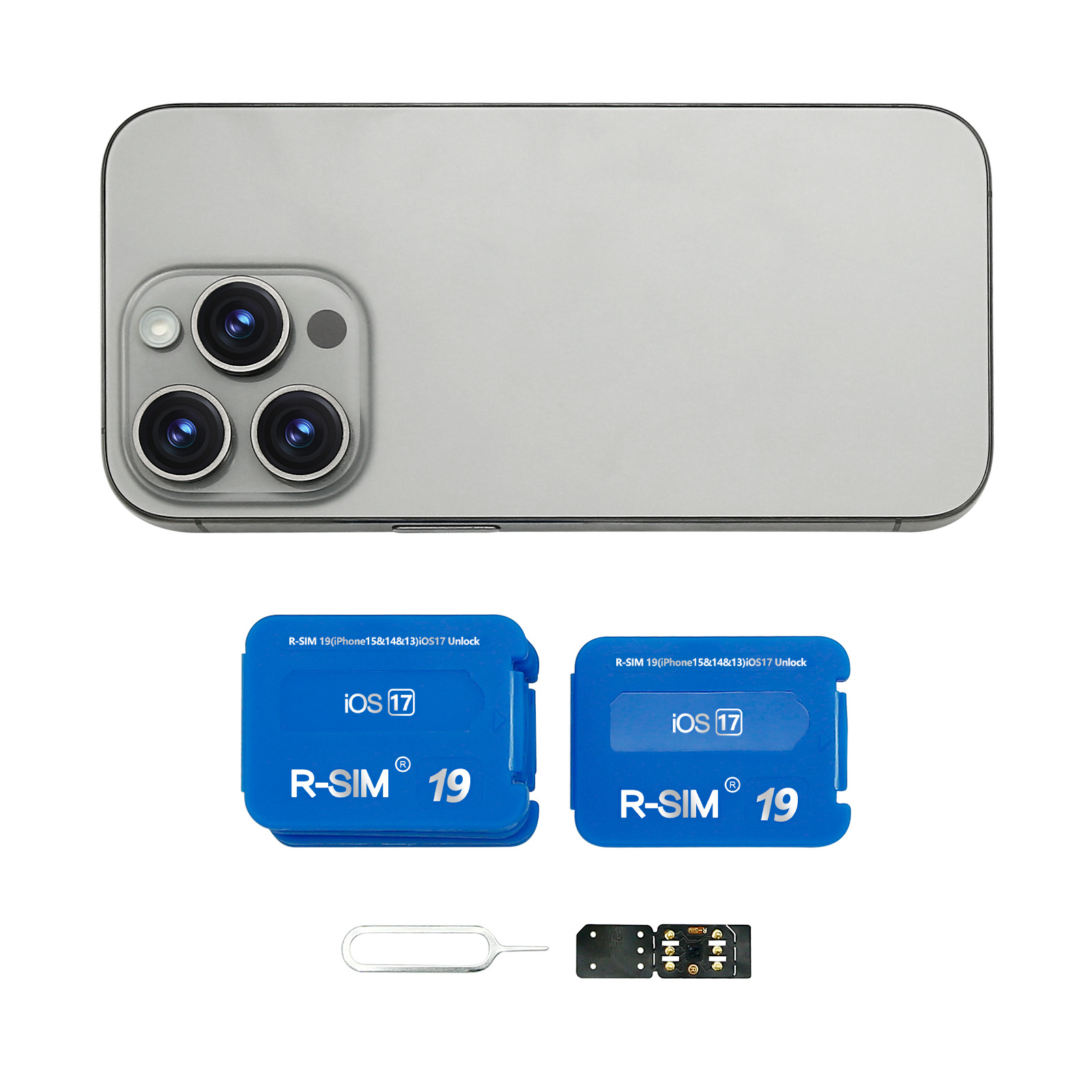 R-SIM19 dual-chip automatic unlock for iPhone15 Series 5g version iOS17 unlock card stickers