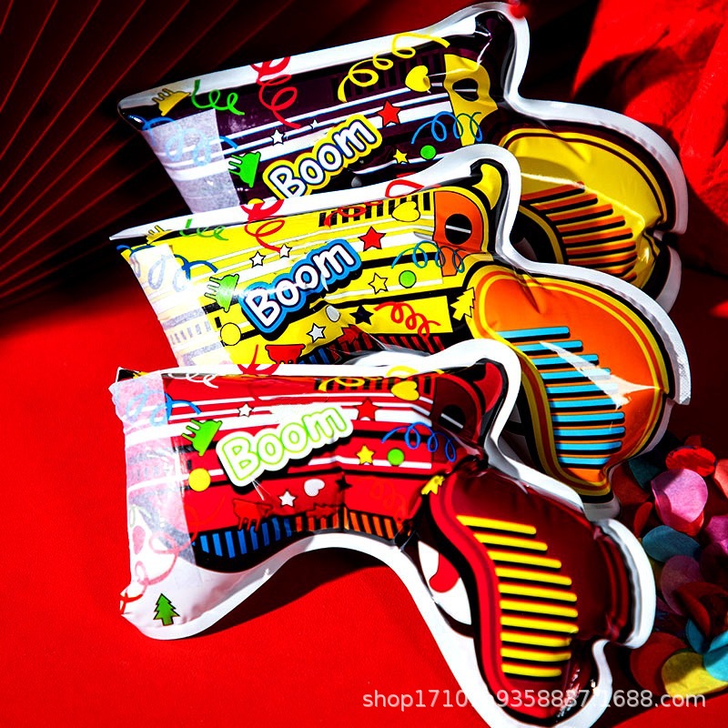 Wedding Birthday Atmosphere Props Kidsren's Wedding Party Entrepreneurial Salute Automatic Inflatable Fireworks Gun Handheld Small Salute