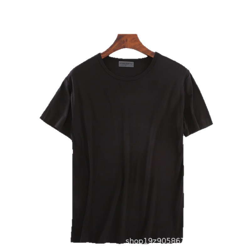 Modal Short-Sleeve Men's T-Shirt, Thin Summer Style, Plus Size, Round Neck, Soft Ice Silk Loungewear, Wholesale Dropshipping 150kg