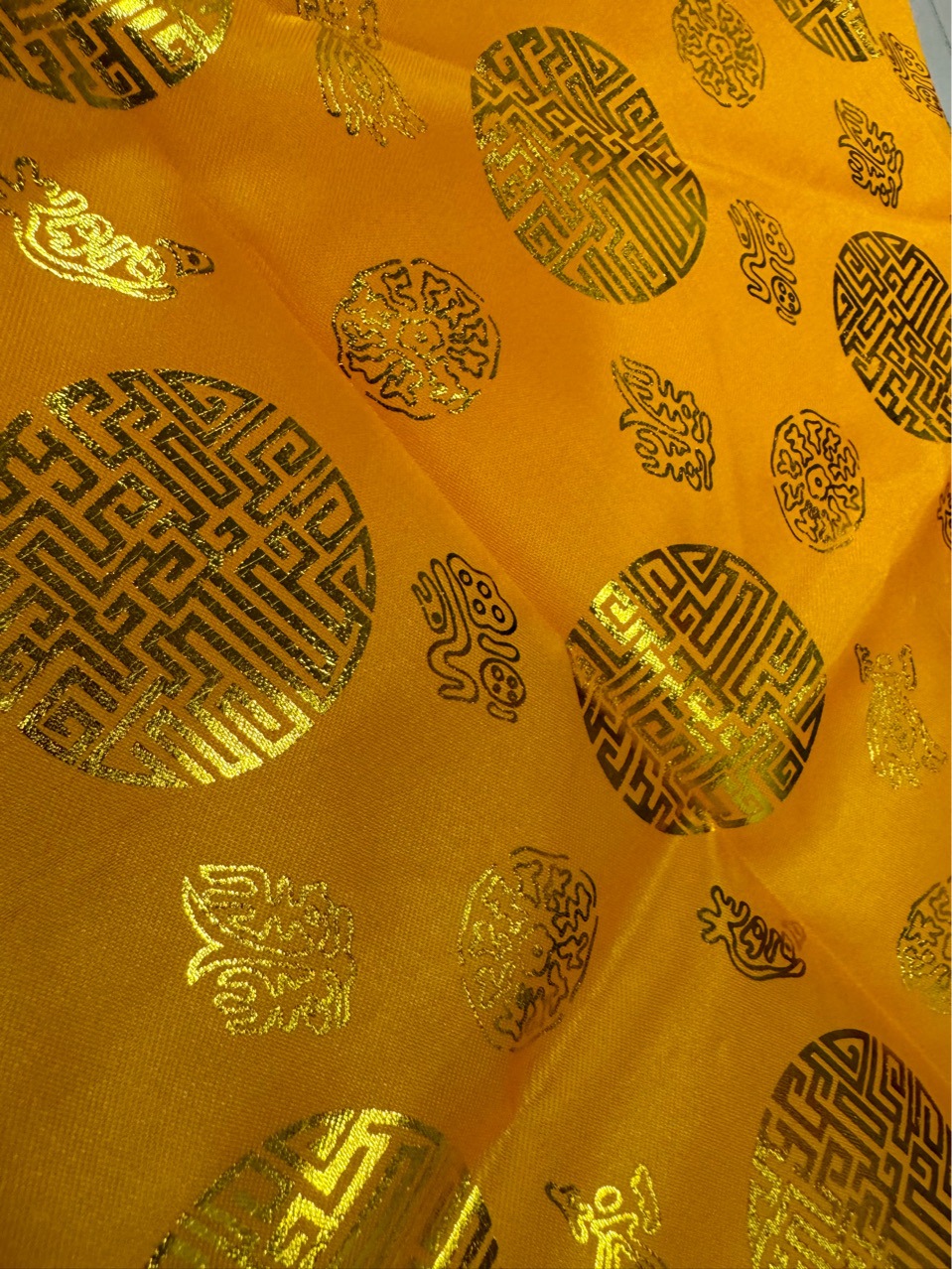 Gold-Stamped Longevity Quilt and Clothing Print for Elderly, Longevity Symbol, Three Treasures, Funeral Supplies Manufacturer, Funeral Accompaniment