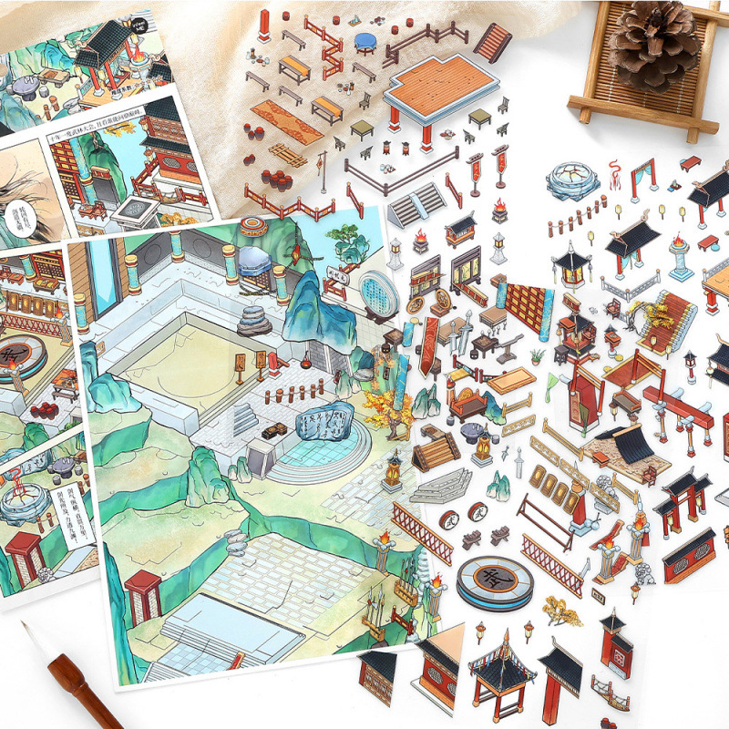 Infeel.Me Extra Large Landscaping Stickers Open for Business Today, Part 34 Fun Handbook Decoration Stickers