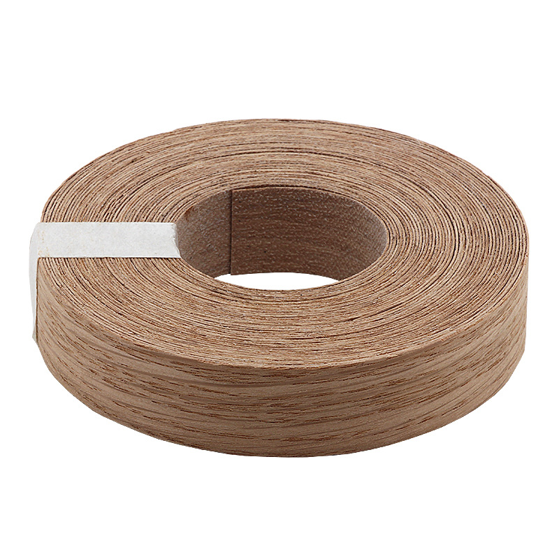 Factory wholesale straight grain red oak veneer decorative wall panel cabinet solid wood veneer waterproof moisture-proof adhesive edge band