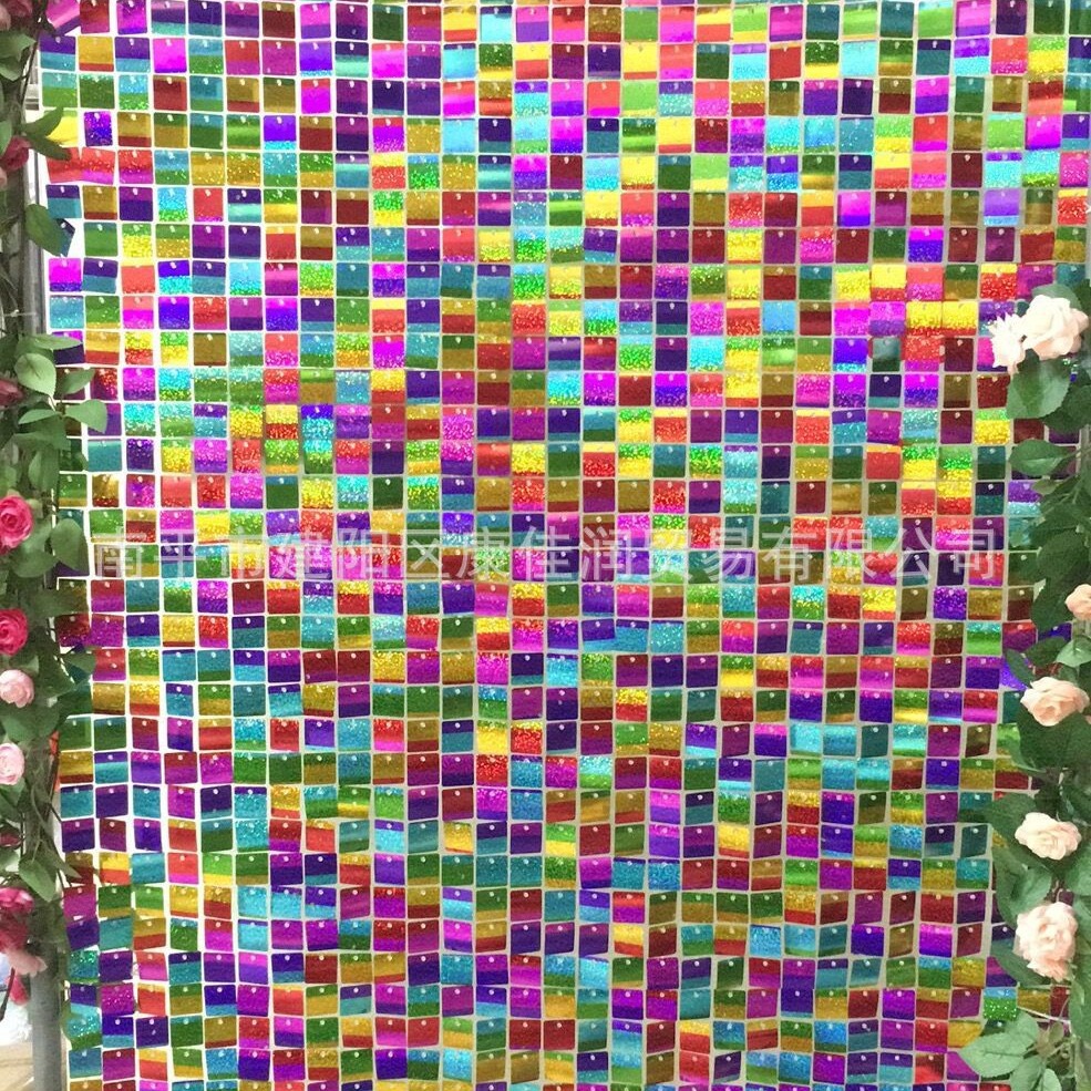 Wind-moving plate Wind-moving gusset plate Decorative gusset plate Wind-moving buckle Transparent baseboard Party sequin background wall