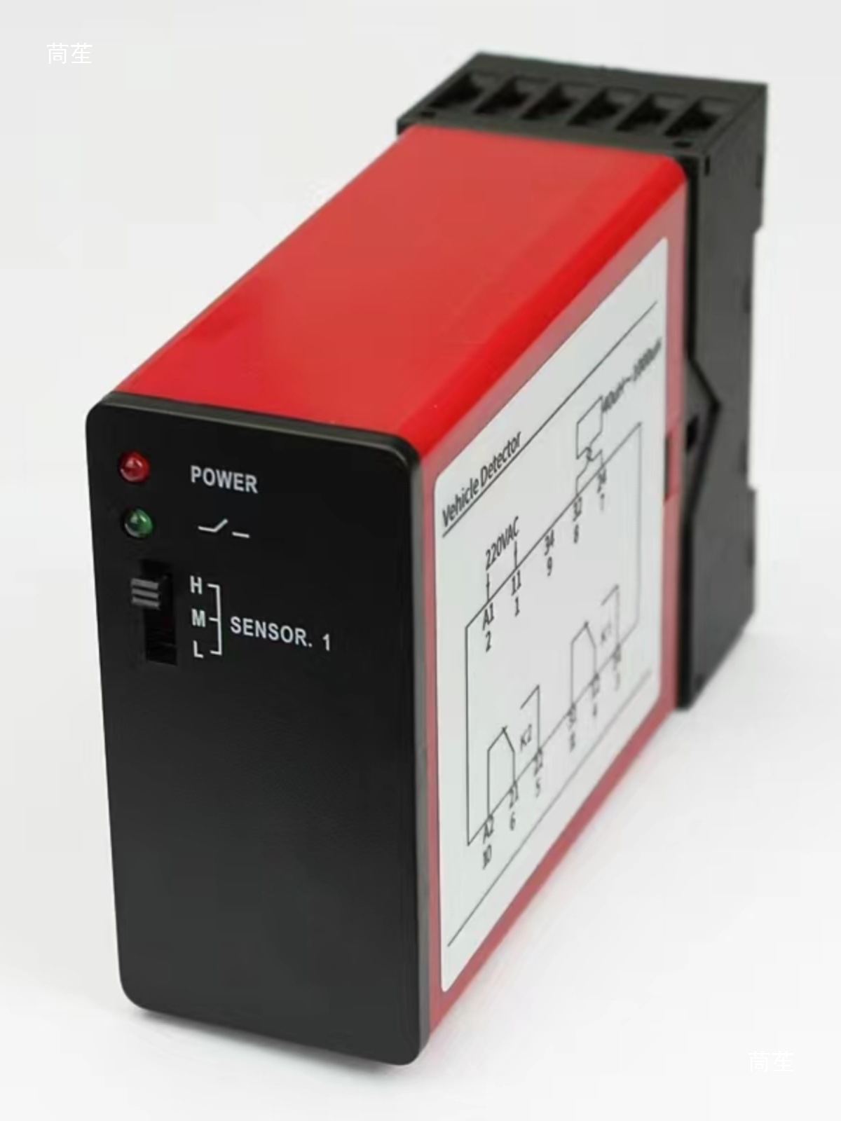 Vehicle Detector Geomagnetic Loop Barrier Parking Lot Detector Red Dc24V Single Channel Ground Sensor Vehicle Detector