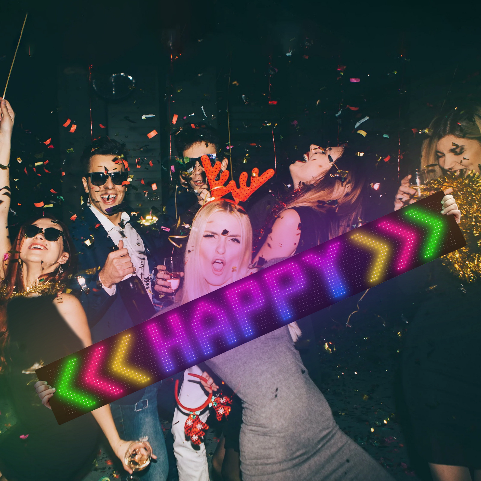 Devil's Eye Led Light Blinking Truck Car Dynamic Eye Light Led Flexible Display Rear Window Advertising Expression