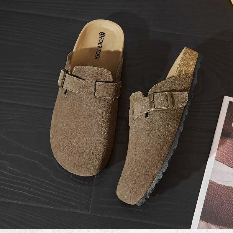 Birkenstock Shoes for Women, Popular High-End Internet Celebrity Half-Pack Birkenstock Slippers for Women, French Toe Half-Slippers, Birkenstock Shoes Wholesale