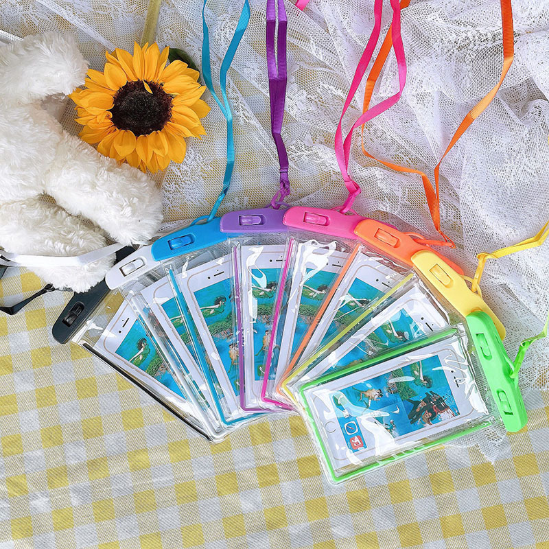 Светящаяся водонепроницаемая сумка для мобильного телефона для плавания, рафтинга, дайвинга, ПВХ, флуоресцентная, прозрачный защитный чехол для телефона, оптовая продажа в наличии