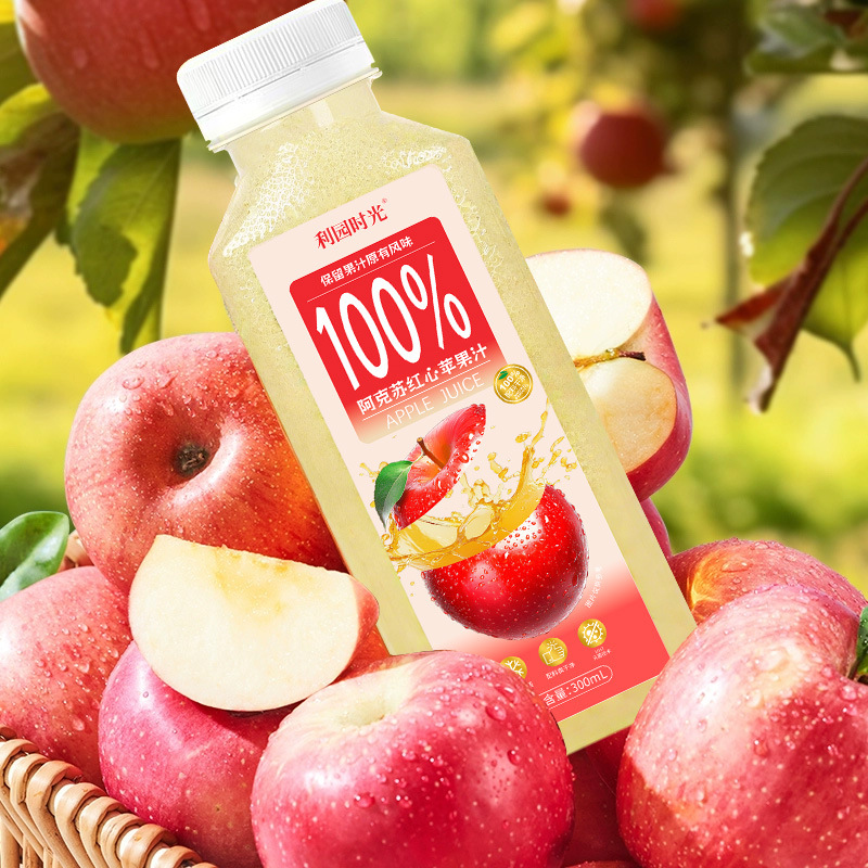 [Get 8 Bottles] Liyuan Time Apple Juice Drink Bottle 300ml