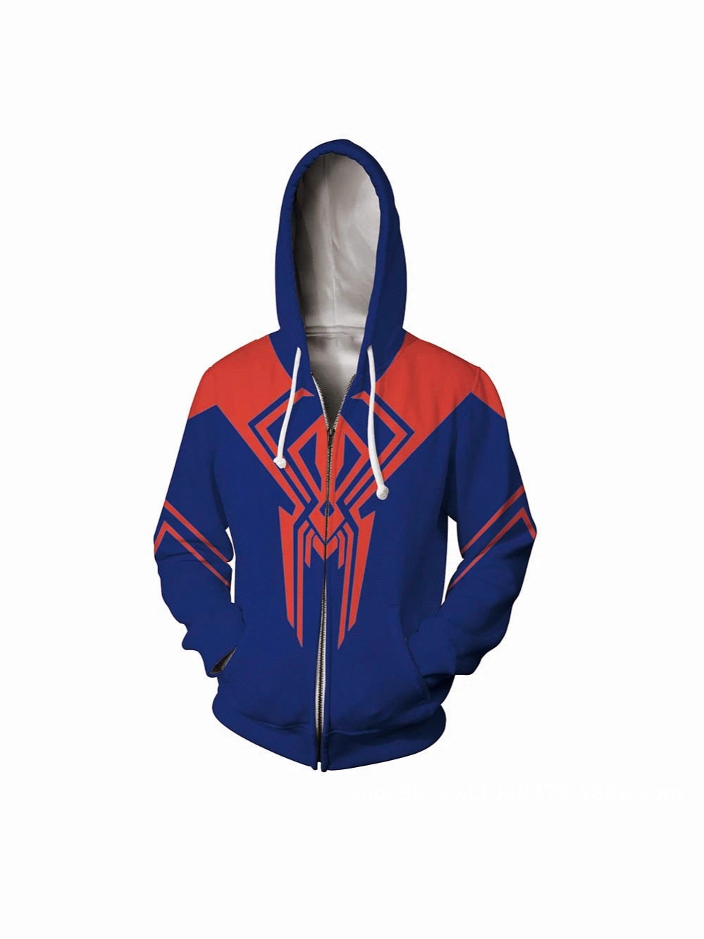 Marvel's Spider-Man into the Spider-Verse Miles Anime 3D Printed Performance Cosplay Zipper Sweatshirt for Men
