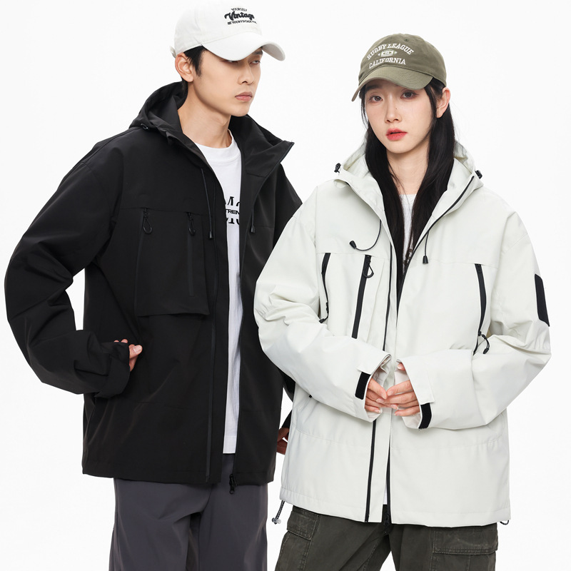 Couple jacket three-proof jacket men's popular workwear new style winter jacket functional wind workwear bag outdoor waterproof autumn