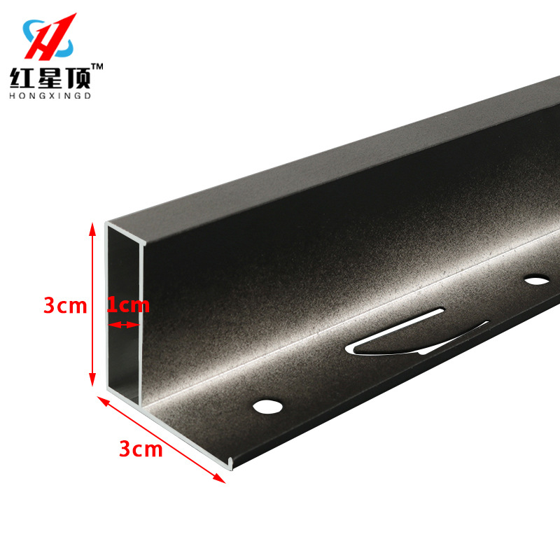 Потолочный алюминиевый карниз Honeycomb большой с квадратной трубкой, интегрированный, с неправильной полоской и углом