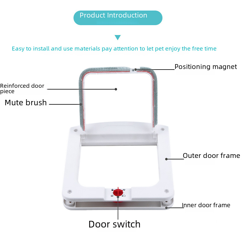Pet cat door opening dog door opening can control free access to pet two-way door pet supplies a generation of hair