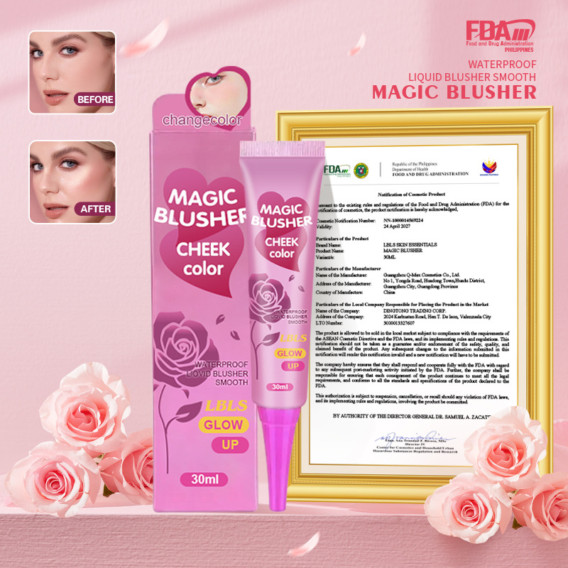 All English LBLS Magic Blush Matte Naked Makeup Face Highlight Fit Brightening Rouge Natural Wholesale