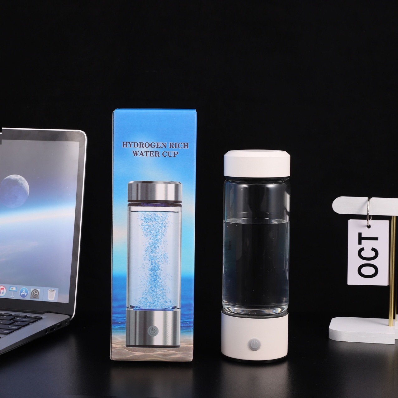 Factory hydrogen-rich water cup water element water hydrogen and oxygen separation will sell gift cup electrolytic weak alkali glass health cup