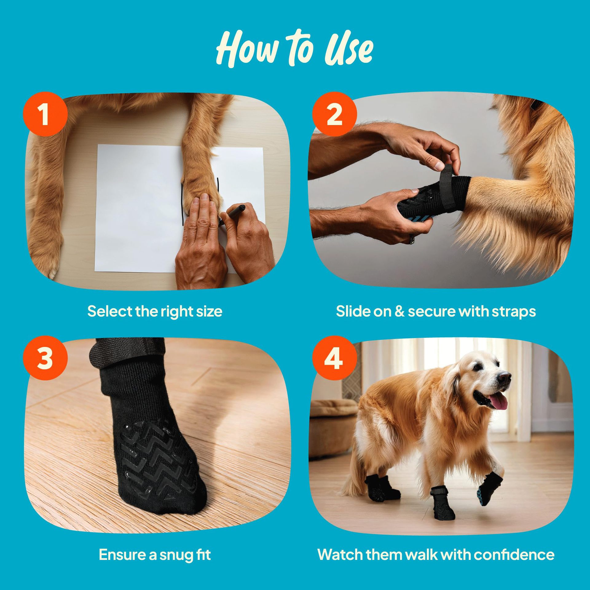 Cross-Border New Pet Socks, Non-Slip Dog Socks, Velcro to Prevent Licking, Protect Paws, Outdoor Dog Socks