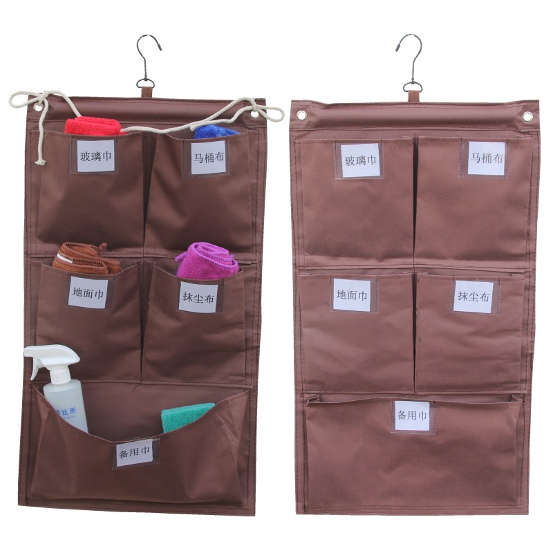 RV Cloth Car Cleaning Car Hand Push Work Car Storage Hanging Bag Cloth Bag Wine Service Car Tool Sorts Bag