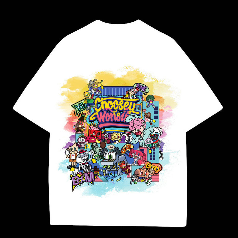 Clothing Printing and Processing Work Clothes Polo Shirt Printing Logo Pure Cotton Work Clothes Short-Sleeved T-Shirt Digital Direct Inkjet Printing