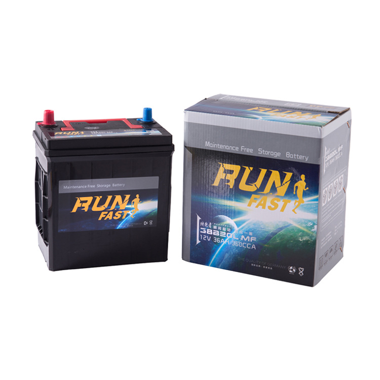 Fast runner lead-acid maintenance-free car battery 12V36AH start car battery 38B20 original factory matching