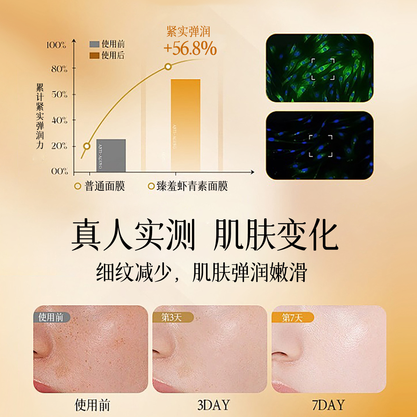 Zhenxi Astaxanthin Double Anti-Elasticity Firming Mask Moisturizing, Moisturizing, Skin Care, Shrinking Pores and Fading Acne Marks