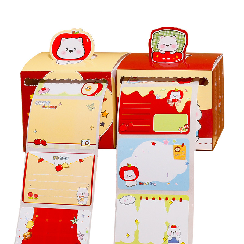 Creative High-Looking Note Paper, Cute Fully Sticky Error Correction Note Sticker, Pull-Out Note Box, Cartoon Sticky Note