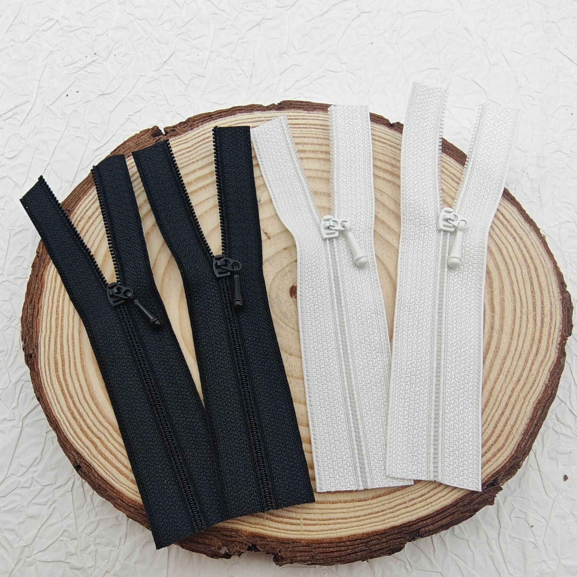 В наличии № 0 Молния для кукол Нейлон Черно-белая Закрытая молния Маленькая молния для кукол Bjd Игрушечная молния