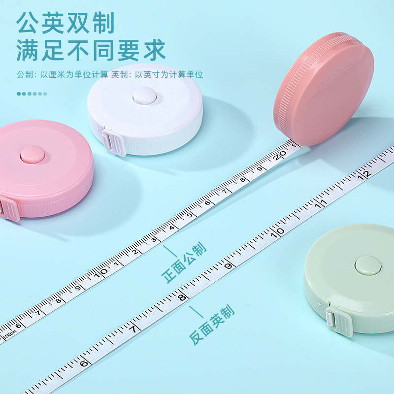 Scandinavian Style Portable Tape Measure Cute Small Ruler Soft Ruler Portable Measurement Mini Leather Tape Measure Clothes Waist Circumference