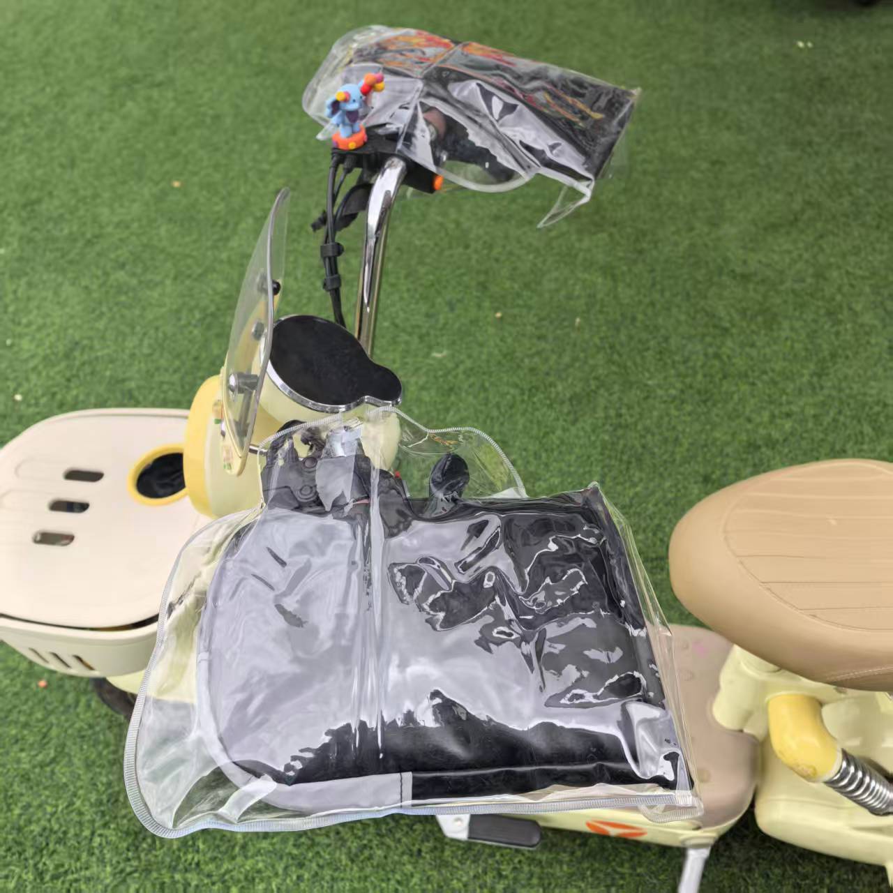 Leather Electric Motorcycle Handlebar Cover Winter Warm Battery Car Waterproof Windshield Gloves Fleece-Lined Thickeneded Cotton Handlebar Cover