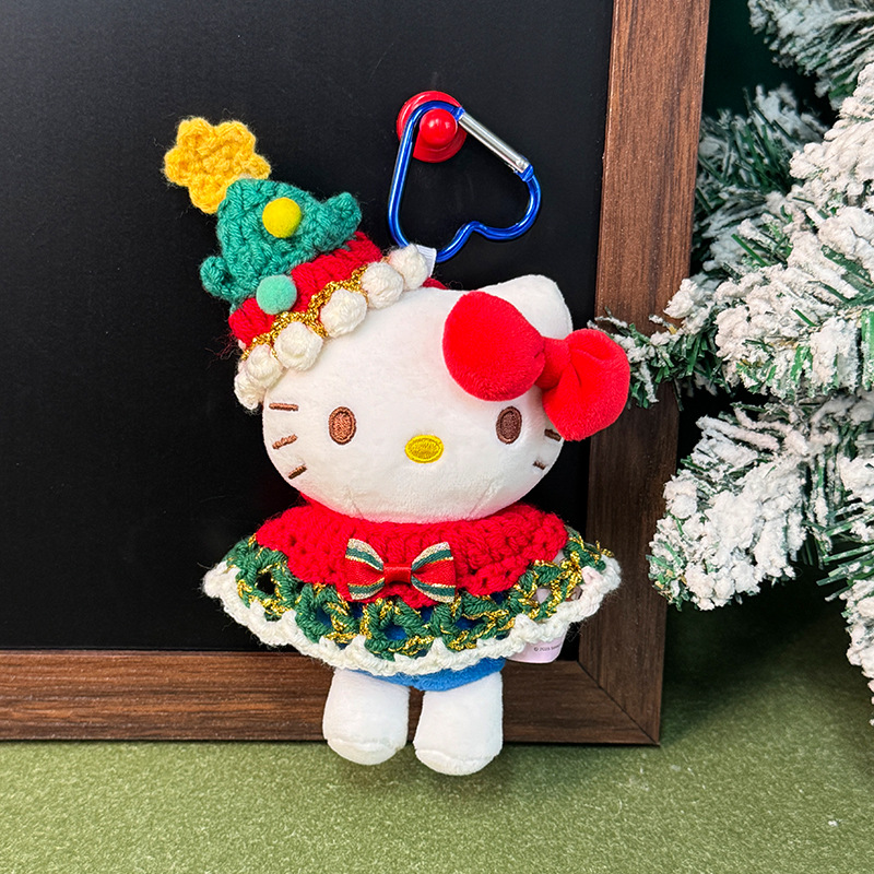 Christmas Baby Clothes 10/20cm Doll Accessories Christmas Clothes Kt Cat Doll Labubu Hand-Knitted Baby Clothes
