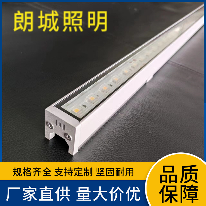 стеклянная полоска света уличный водонепроницаемый контурный свет 12W RGBW цветное освещение внешней стены отеля световой мост ландшафтный свет