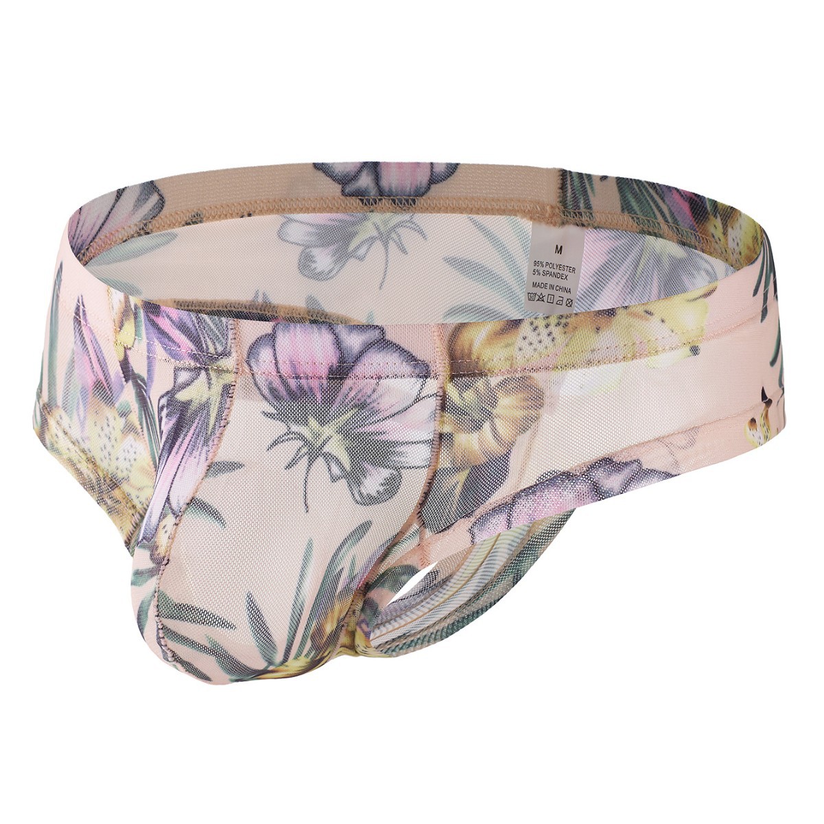 Men's U-Shaped Underwear, Transparent Printed Thong Shorts, Fashionable Low-Waist Boxer Briefs, Foreign Trade Dropshipping