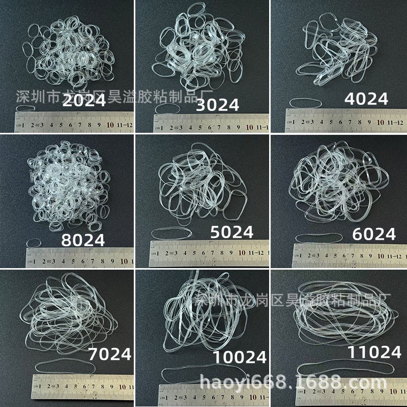 In-Stock Direct Delivery Tpu Transparent High-Elastic Rubber Band Industrial Office Binding Anti-Aging Durable Rubber Ring