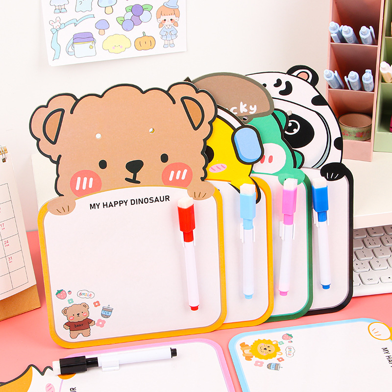 Children's Cute Erasable Whiteboard Creative Desktop Message Writing Board Student Graffiti Cartoon Small Drawing Board Wholesale