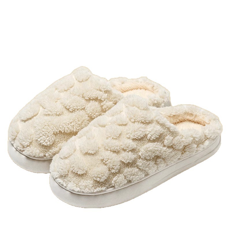 Cotton Slippers Women's New Indoor Warm Dung-feeling Plush Home and Home Winter Anti-slip Comfortable Cotton Slippers for Men