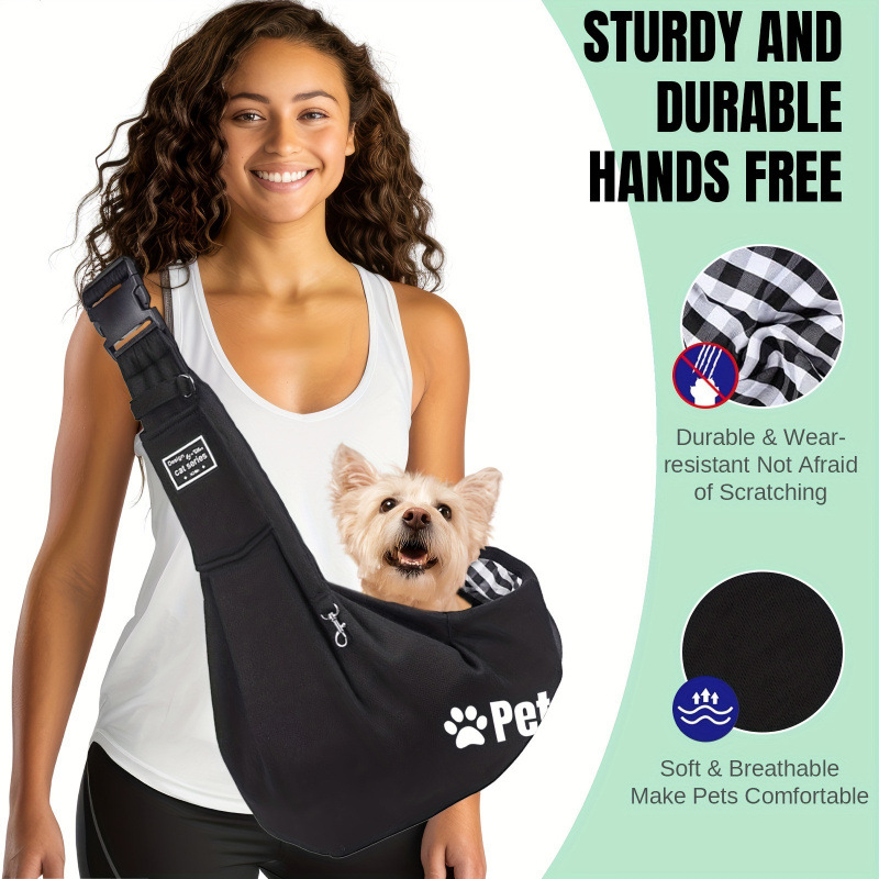 1 Customizable Double-Sided Pet Sling Carrier for Small Pets