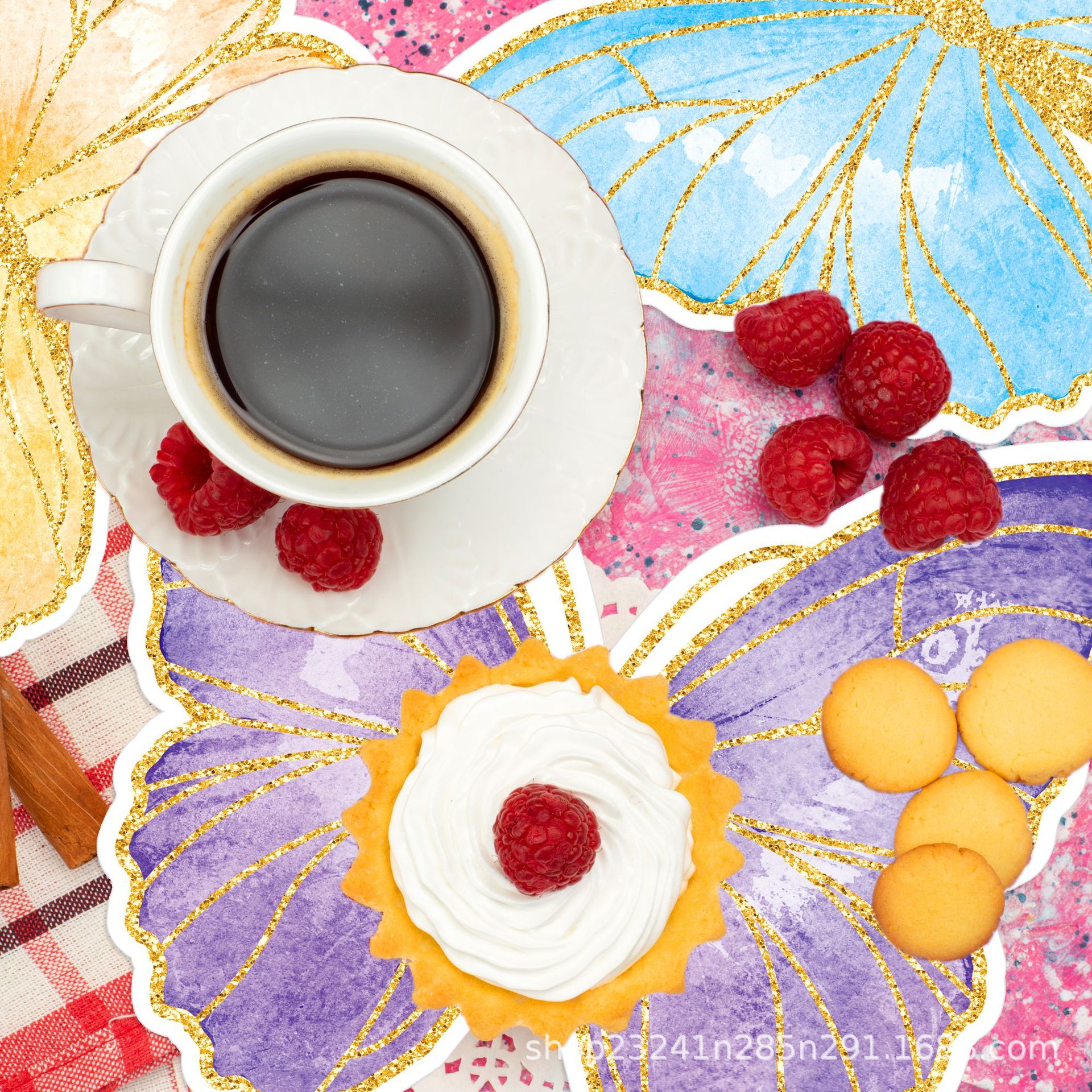 CA014 Disposable Butterfly Color Butterfly Atmosphere Layout Disposable Placemat Paper Placemat Holiday Party