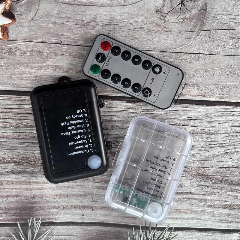 No. 5 Waterproof Battery Box, Transparent, Three-Section, Eight-Function, with Timer, String Lights, Copper Wire Lights, Light Strip, Portable Battery Box, USB