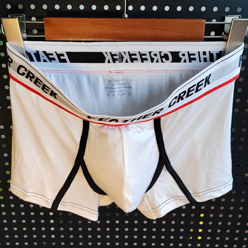 Men's U-Shaped Boxer Briefs with Separate Pouch, Solid Color Boxer Shorts, Sexy and Enhancing