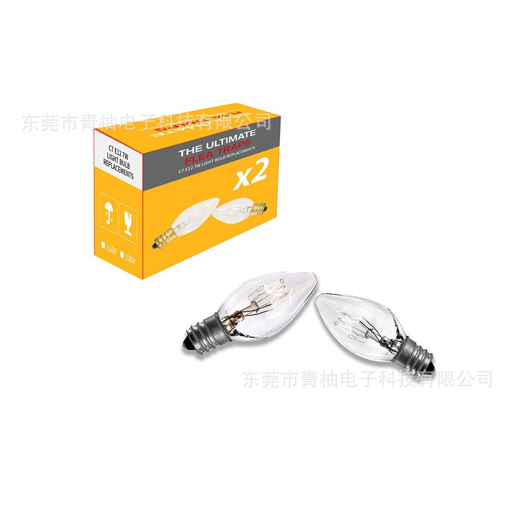 Flea lamp accessories color box packaging C7 bulb E 12 110 V220V7W ordinary lighting incandescent lamp