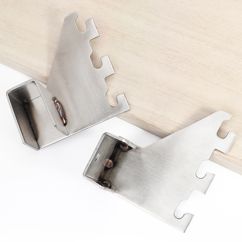 Stainless steel square tube hanging head black A- pillar left and right Support White Ladder column side hanging T-pillar 15*30 square tube buckle