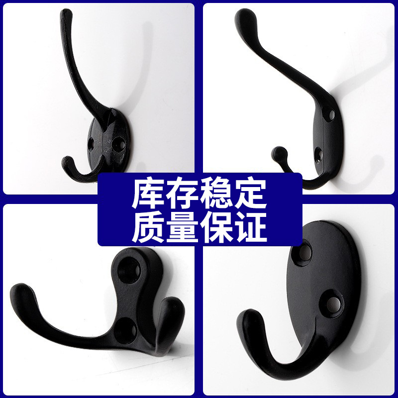 Крючок для одежды на стену, одинарный, черный, из цинкового сплава, ретро, оптовая продажа