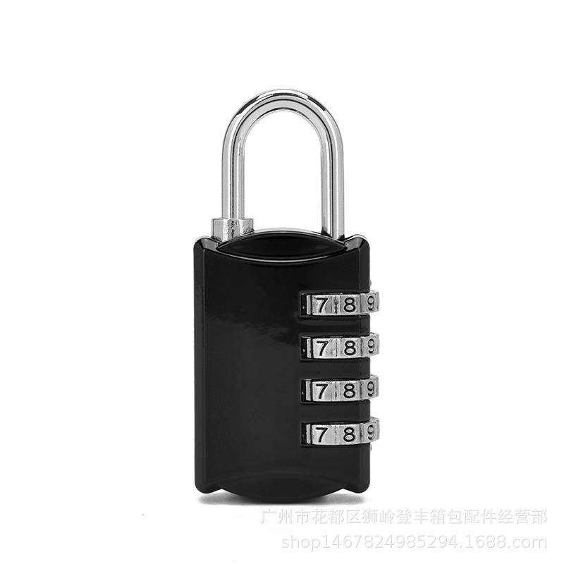 Cross-Border Travel Padlock Gym Backpack Suitcase Password Padlock European Standard Zinc Alloy Four-Digit Password Lock
