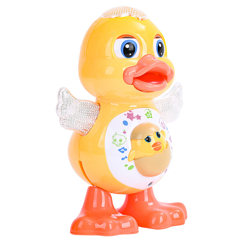 Magic Singing and Dancing Left and Right Walking and Swinging Little Yellow Duck Cute Cartoon Electric Doll Children's Toys Cross-Border