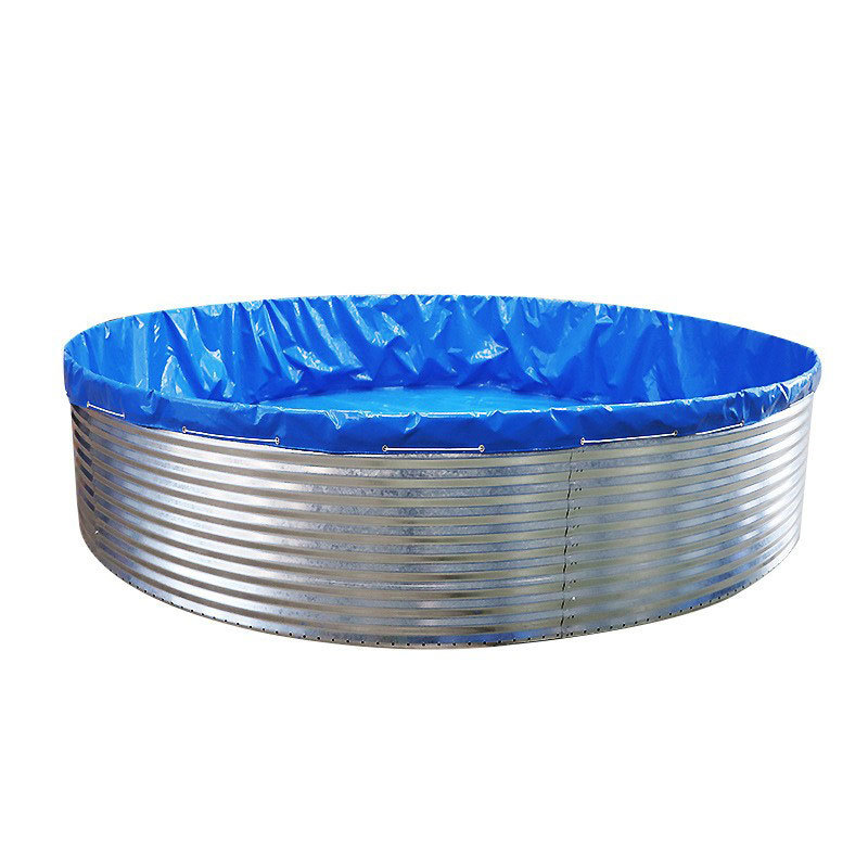 Galvanized Board Canvas Fish Pond Agricultural Thickeneded Pvc Reservoir Outdoor Mobile Assembly High-Density Breeding Pool