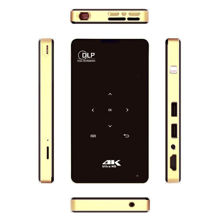 P09 Projector 1080P Hd Dlp Mini Smart Android Micro Projector Portable Home 1Gb+8Gb