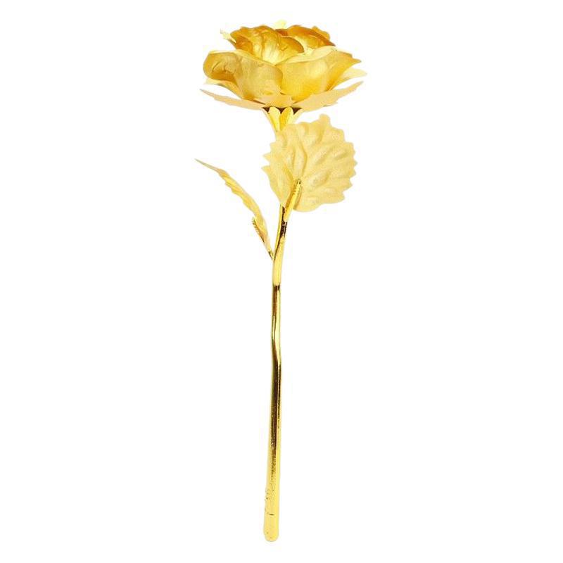 Wholesale 520 Chinese Valentine's Day Gift 24K Color Gold Rose Gift Box Luminous Single Gold Foil Gold-Plated Rose