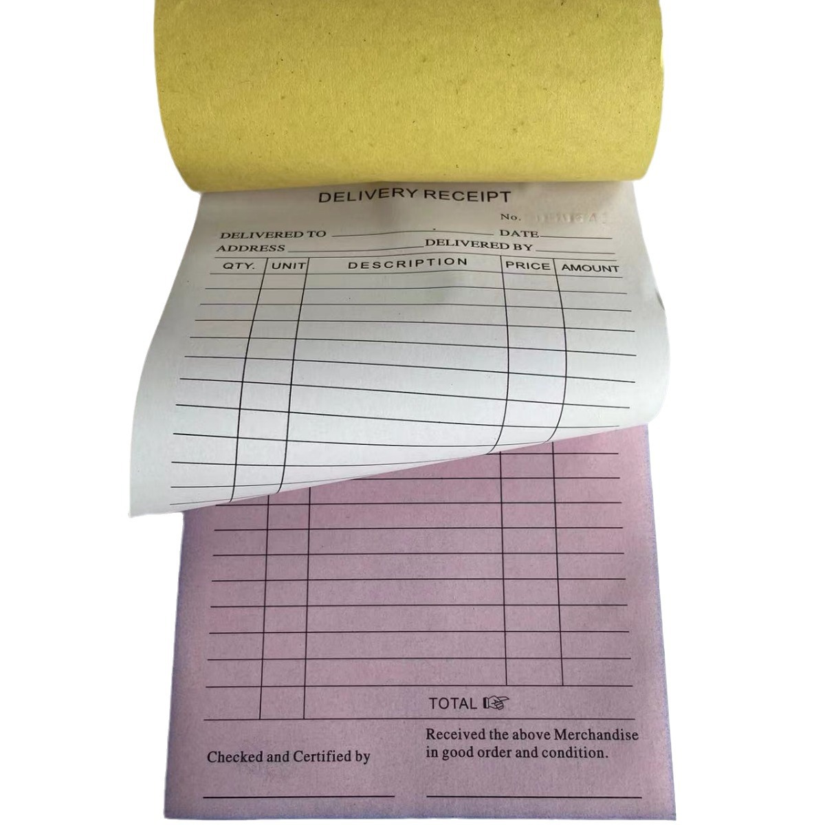 Philippine Southeast Asia Order Document Receipt Delivery Note Receipt Order Slip Invoie